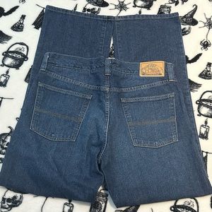 LL BEAN vintage men's dark wash straight leg jeans, size 32x30.